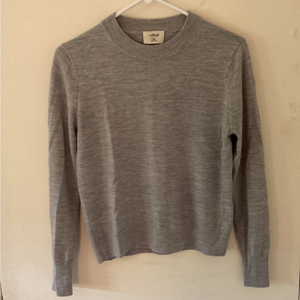 Wilfred grey sweater. 100% Merino wool. Size XXS.